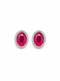 Ruby White Gold Studs