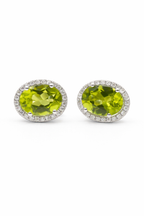 Peridot Oval Studs