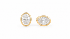 Oval Bezel Lab Diamond Studs