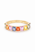 RAINBOW ETERNITY BAND 14 KT