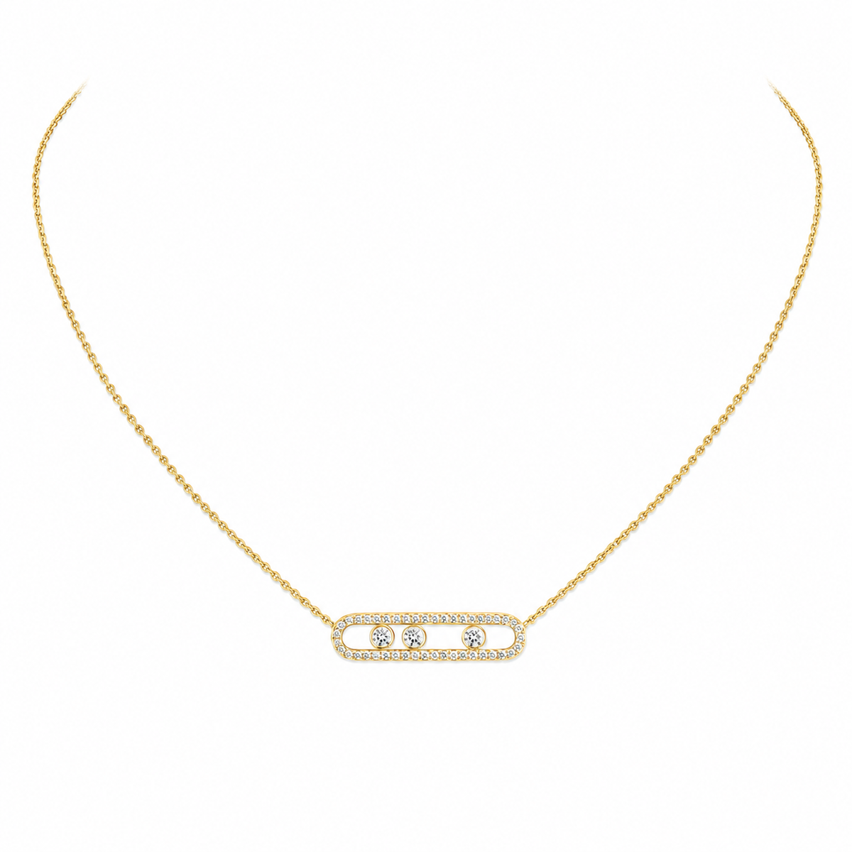 Move One Pavé Necklace
