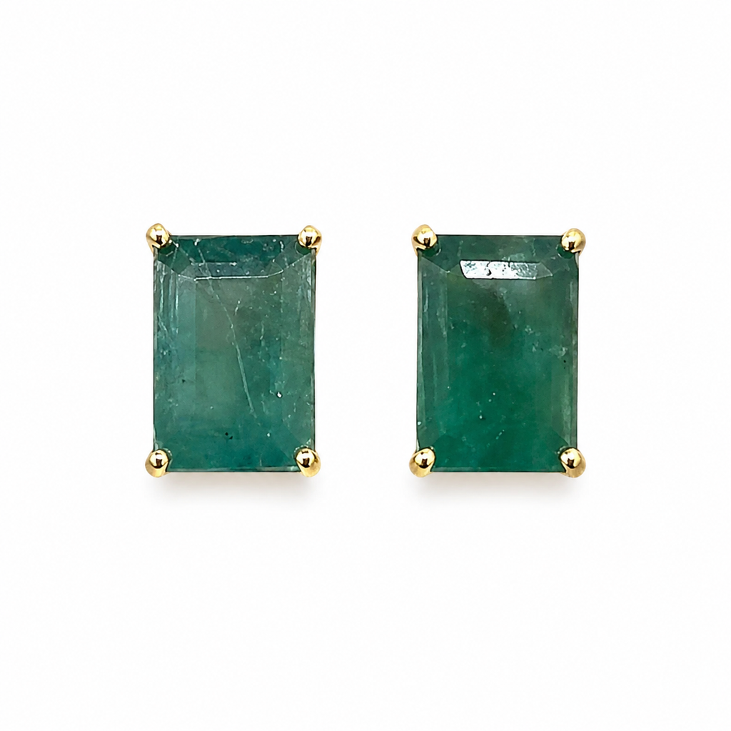 Classic Emerald Studs
