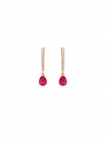 Ruby Drop Studs
