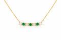 EMERALD BAR NECKLACE