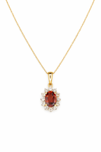 GARNET CROWN NECKLACE