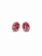Pink Tourmaline Studs