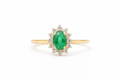 EMERALD HALO RING