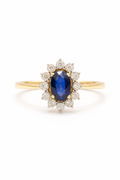 SAPPHIRE HALO RING