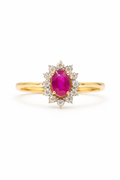 RUBY HALO RING