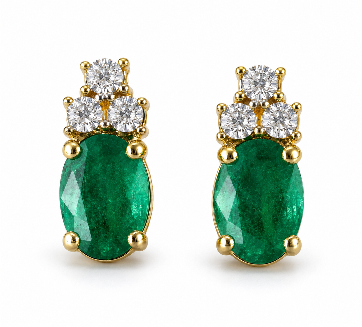 Emerald Cluster Studs