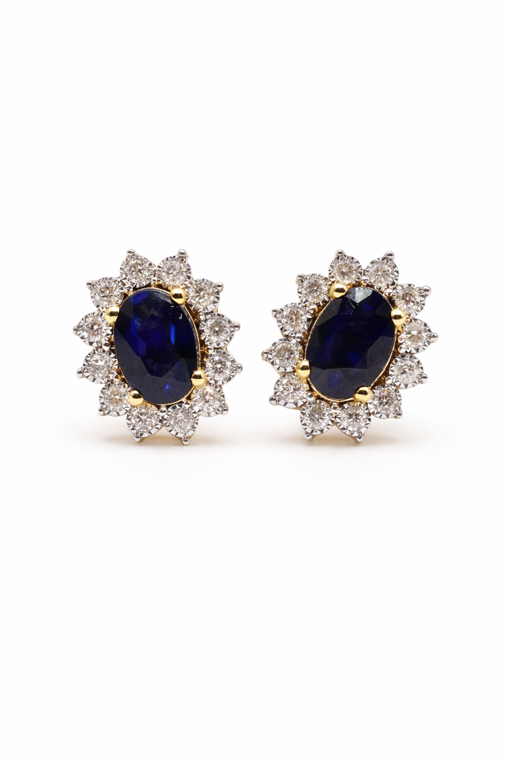 Sapphire Halo Studs