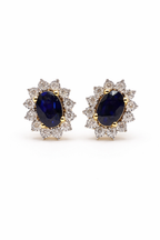 Sapphire Halo Studs