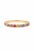 RAINBOW ETERNITY BAND 18 KT