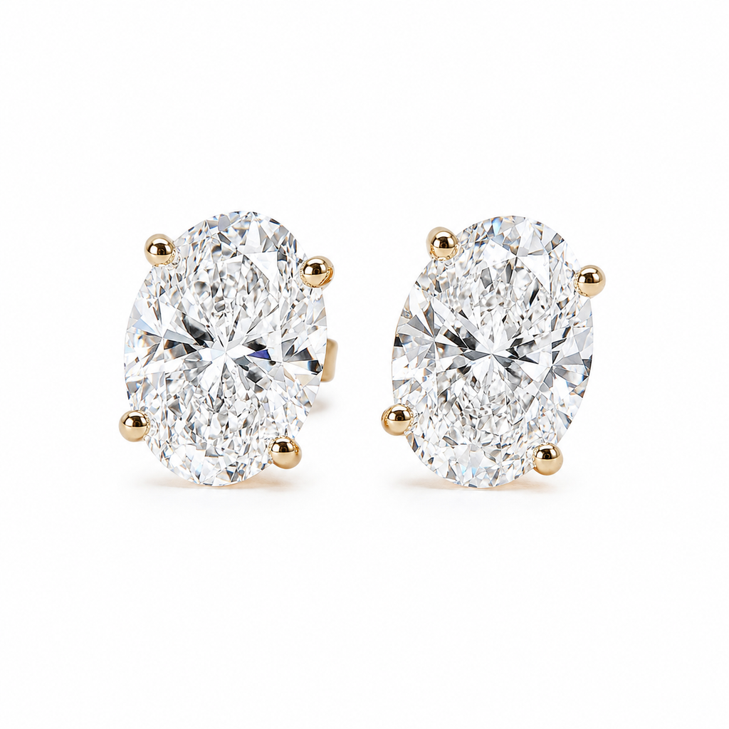 Oval Lab Diamond Studs
