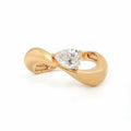 Lab Diamond Pear Bypass Ring