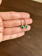 Pear Emerald Drop Earrings