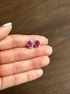 Ruby White Gold Studs