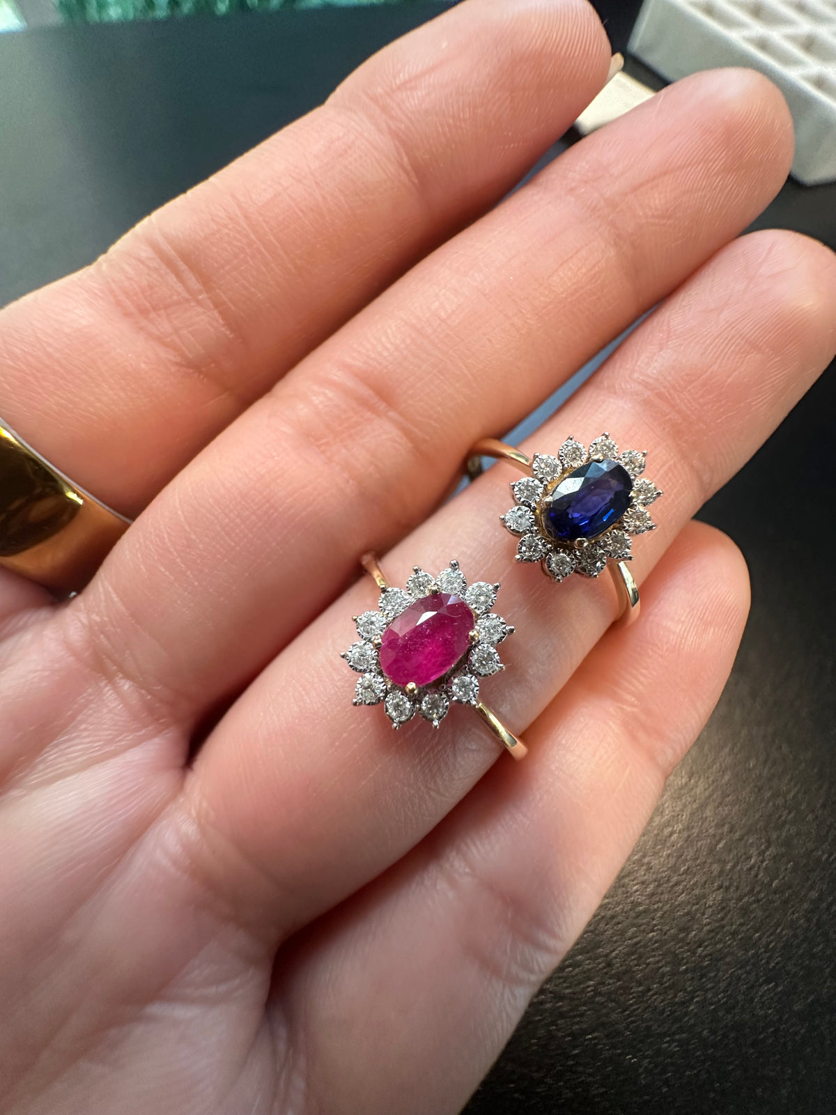 Sapphire Halo Ring