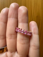 Pink Sapphire Pear Ring