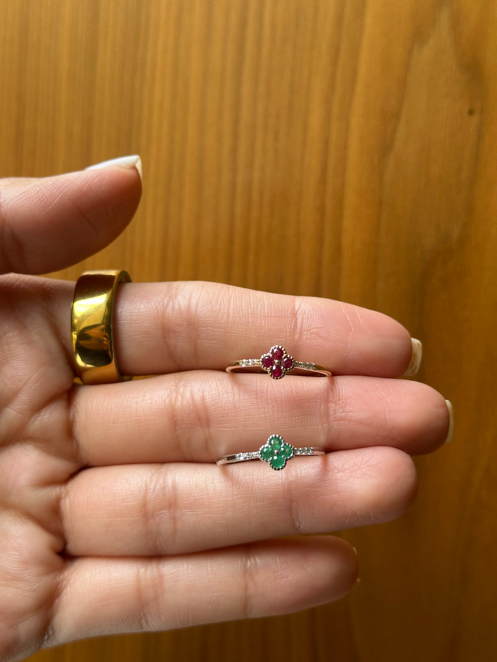 Ruby Clover Ring