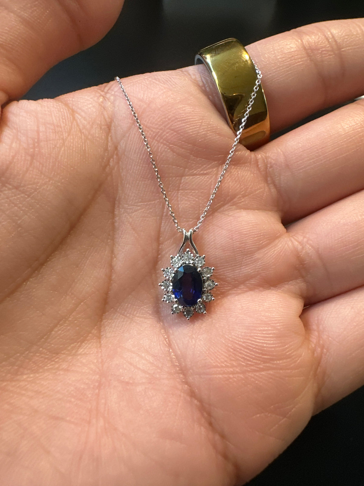 Sapphire Crown Necklace