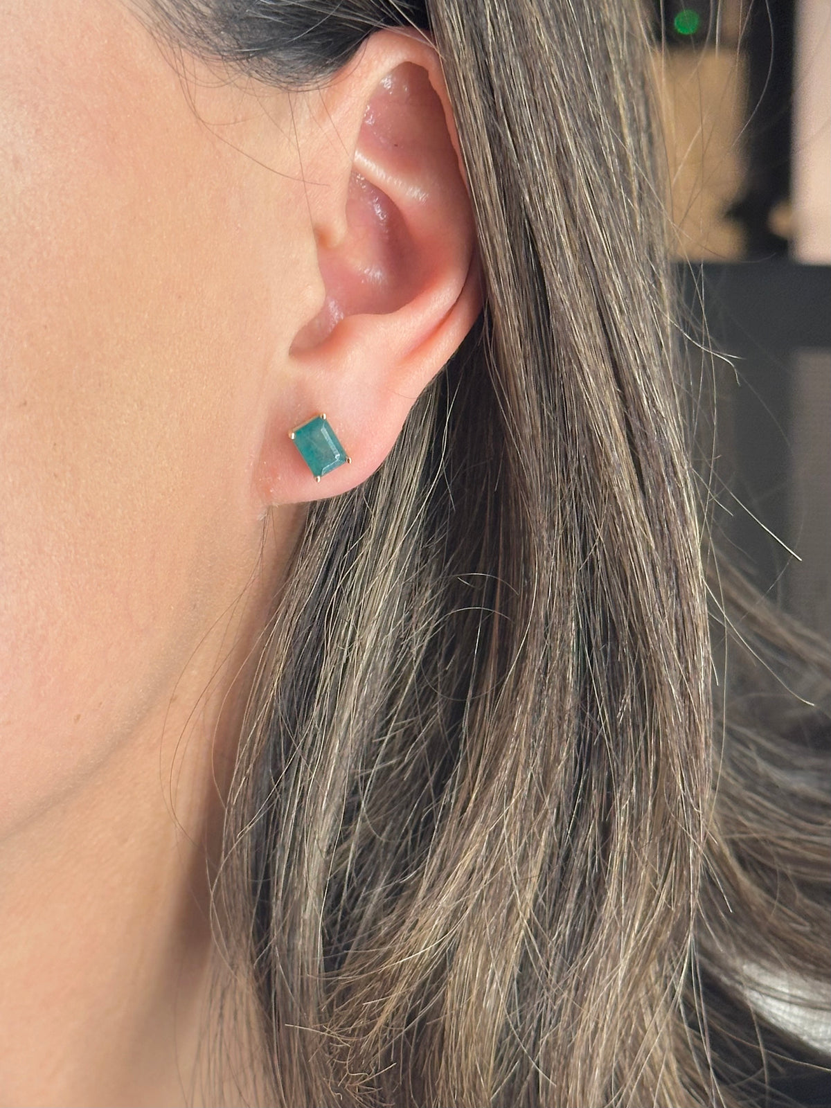 Classic Emerald Studs
