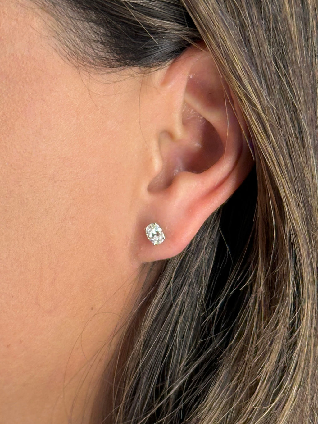 Oval Lab Diamond Studs