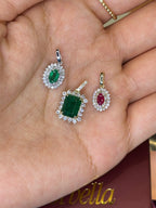 Emerald-Cut Emerald Charm