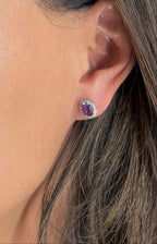 Amethyst Oval Studs