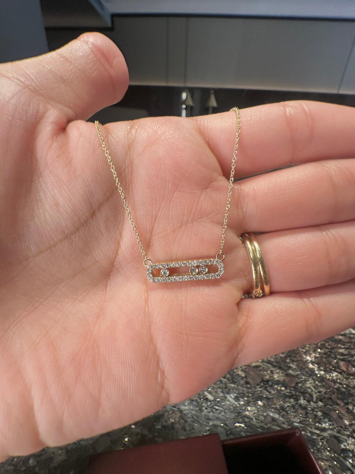 Move One Pavé Necklace