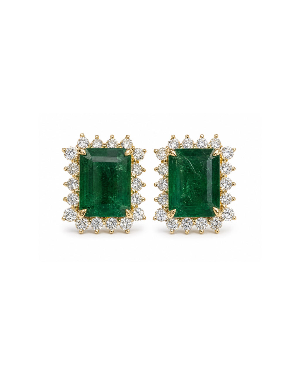 Emerald-Cut Emerald Earrings
