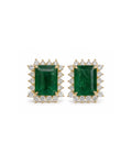 Emerald-Cut Emerald Earrings