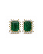Emerald-Cut Emerald Earrings