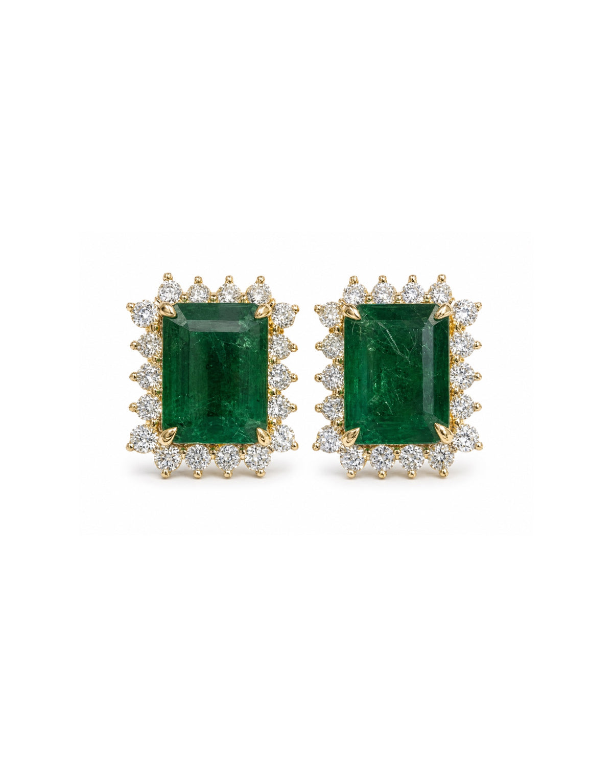 Emerald-Cut Emerald Earrings