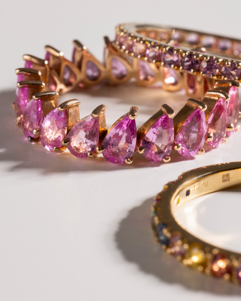 Pink Sapphire Pear Ring