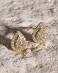 Pear Illusion Diamond Studs