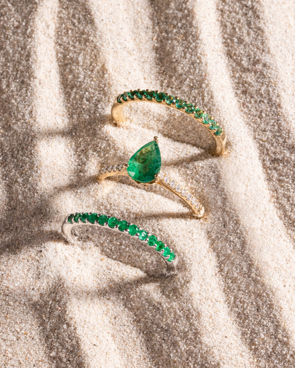 Pear Emerald Ring