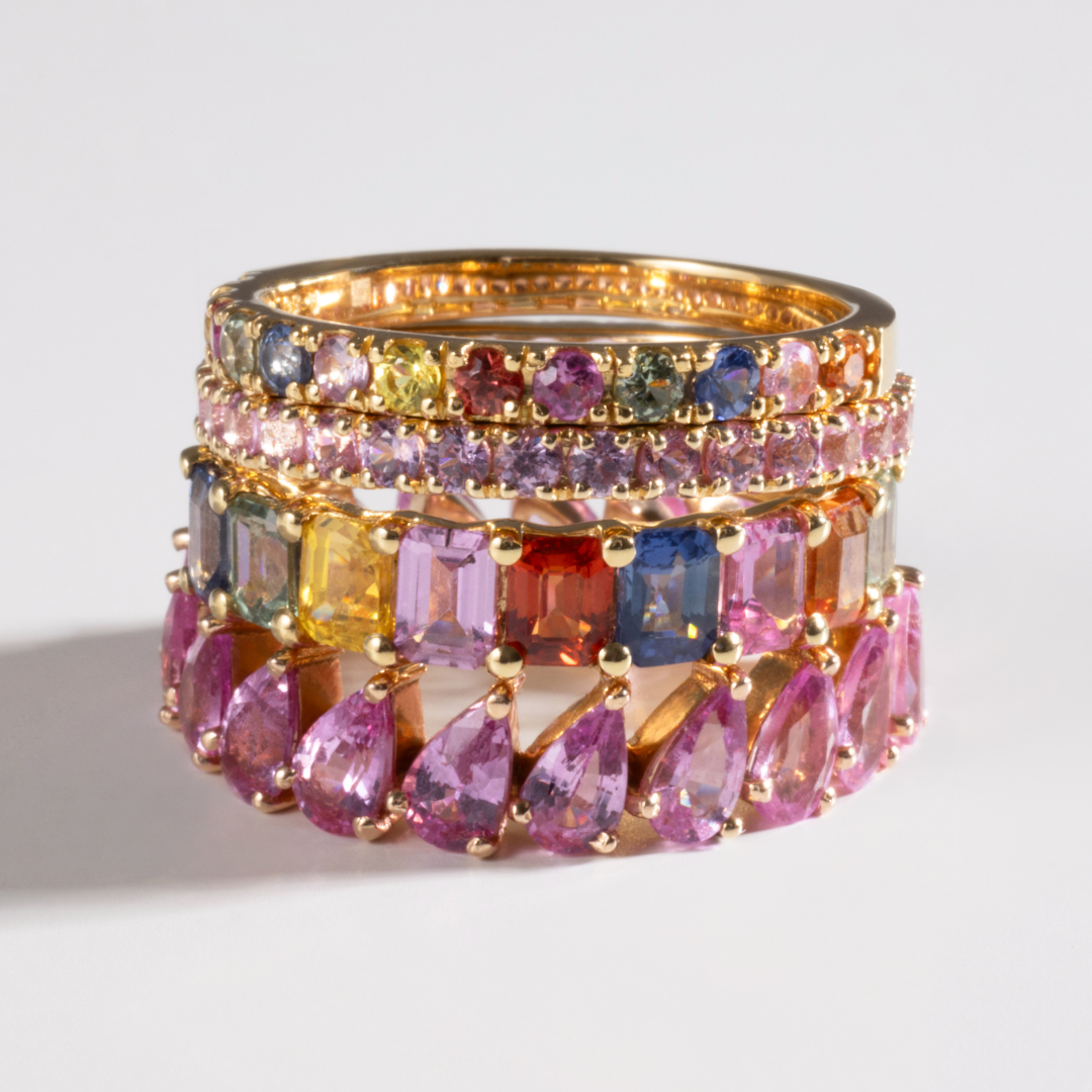 Pink Sapphire Band
