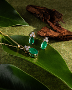Emerald Cluster Studs